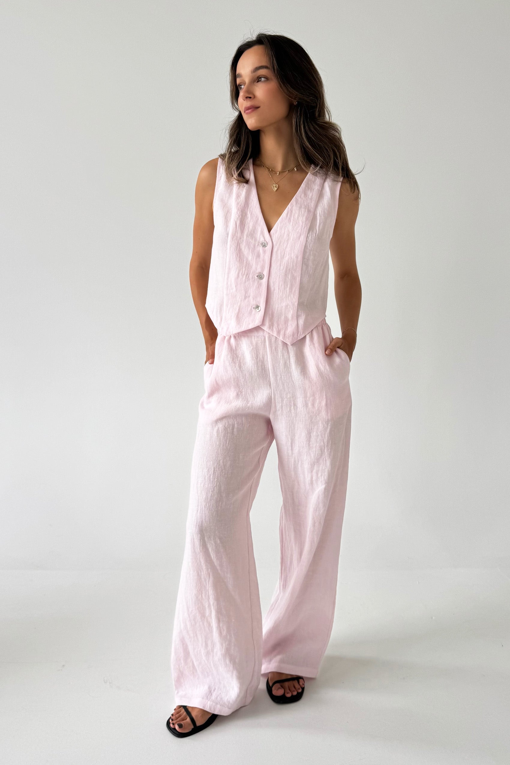 Rožinės Kelnės Jamie atellalt