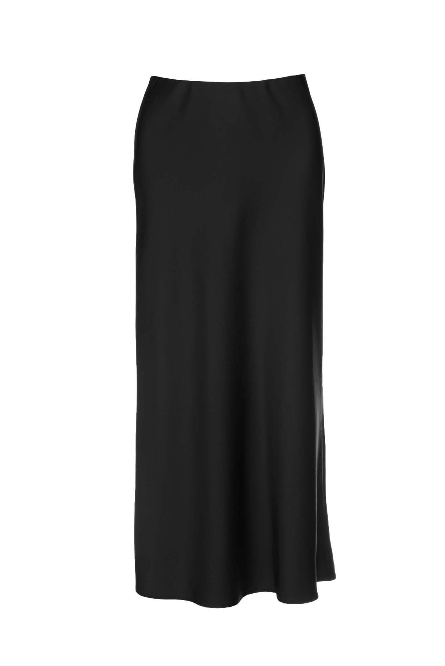 black satin skirt