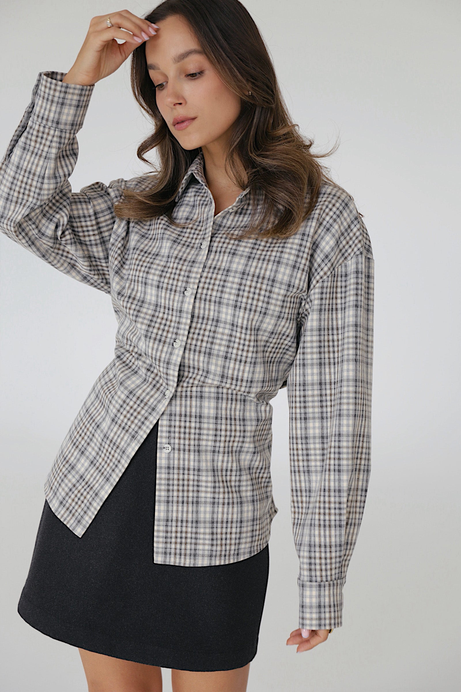 Pilki Languoti Marškiniai Hudson Atella.lt