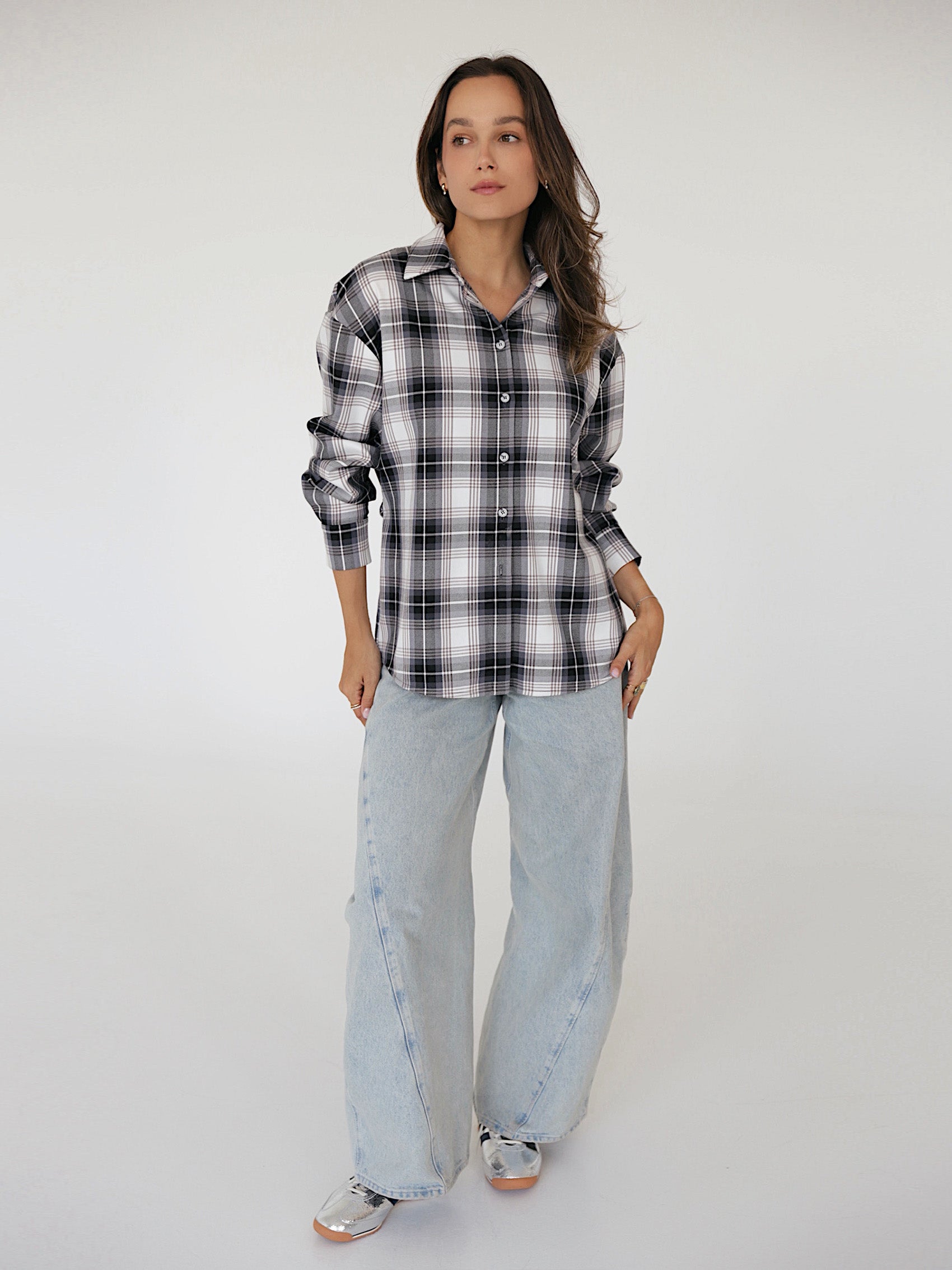 Juodi Languoti Marškiniai Hudson Atella.lt