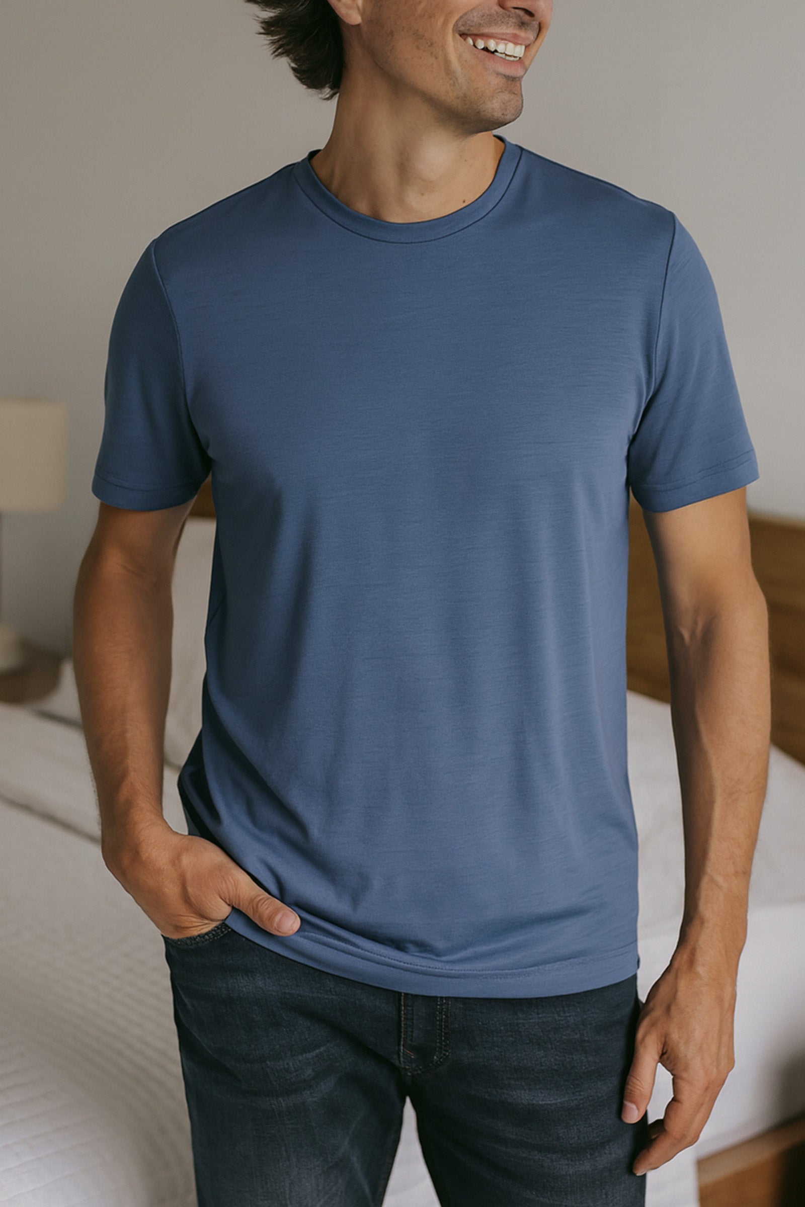 Melsvi Merino Vilnos Marškinėliai Magnus Atella.lt