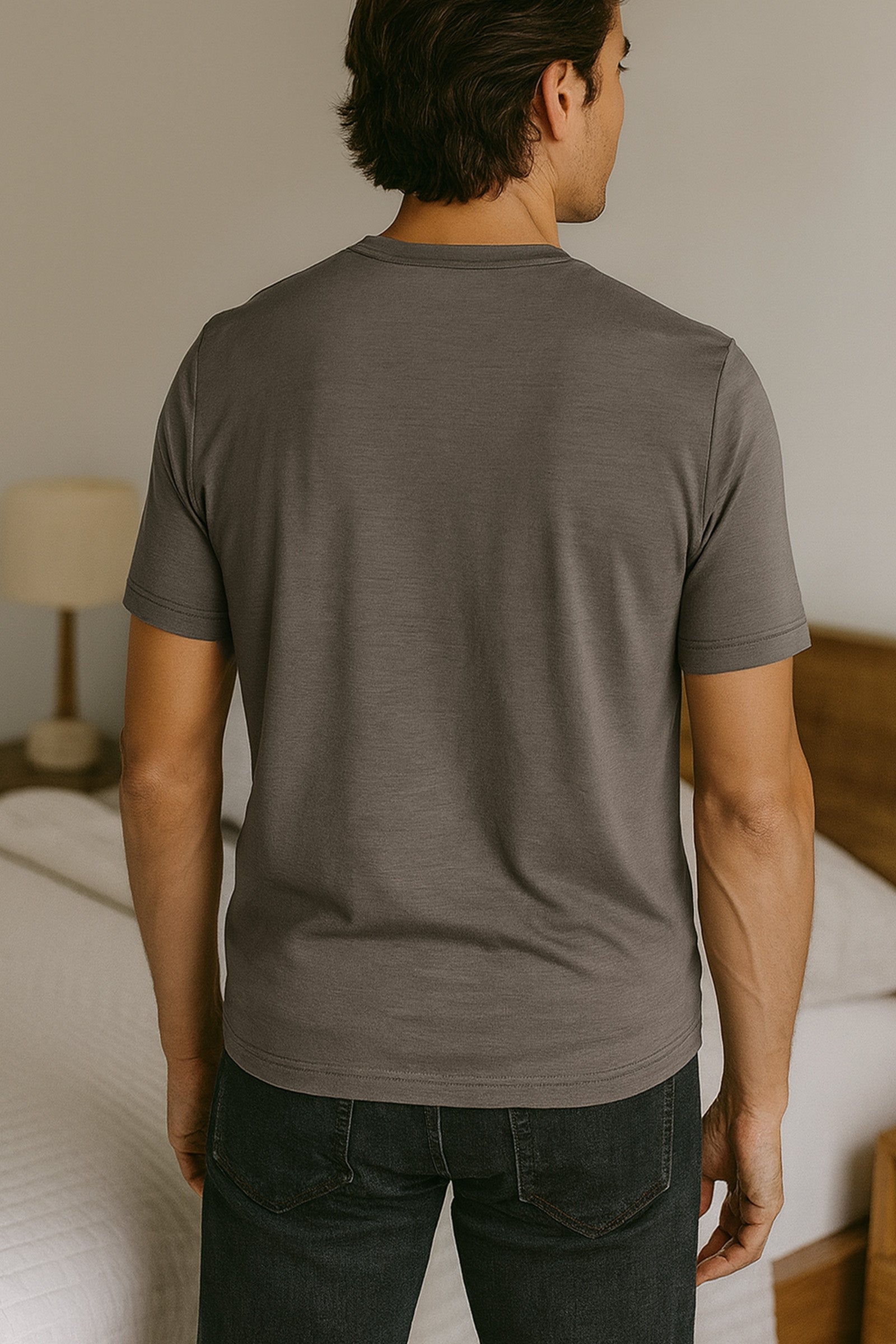 Taupe Merino Vilnos Marškinėliai Magnus Atella.lt