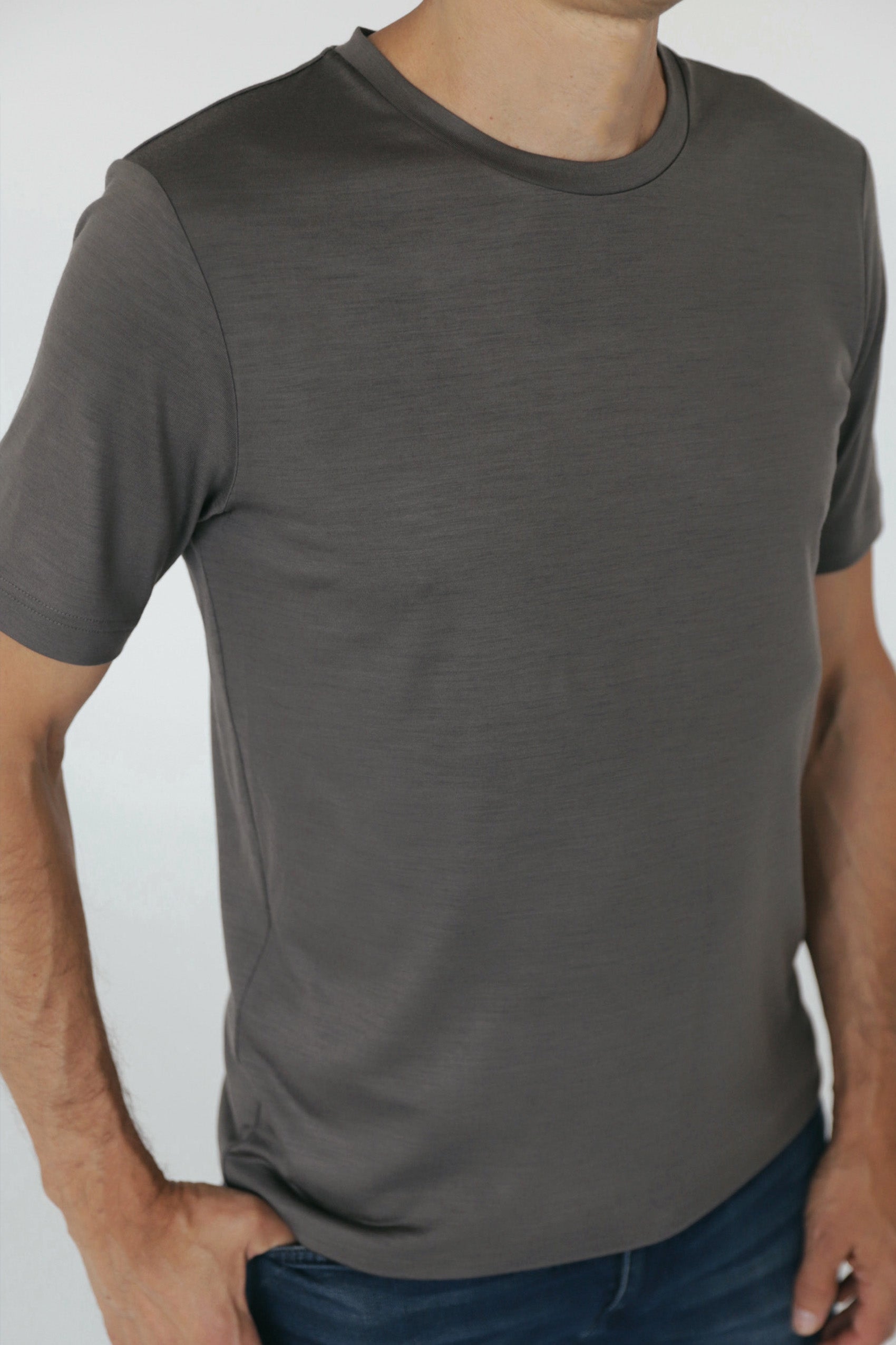 Taupe Merino Vilnos Marškinėliai Magnus Atella.lt