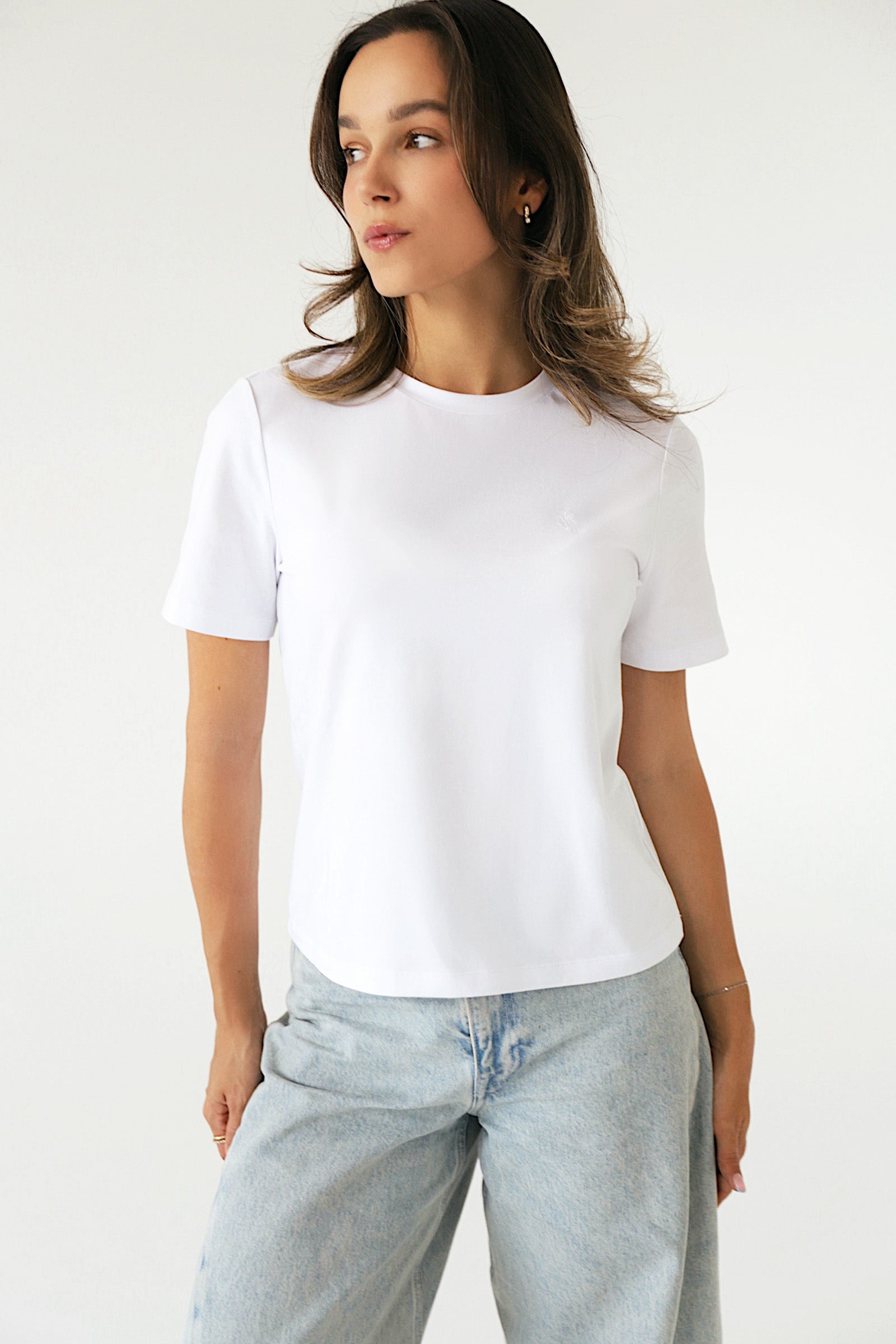 Balti Marškinėliai Taja Atella.lt