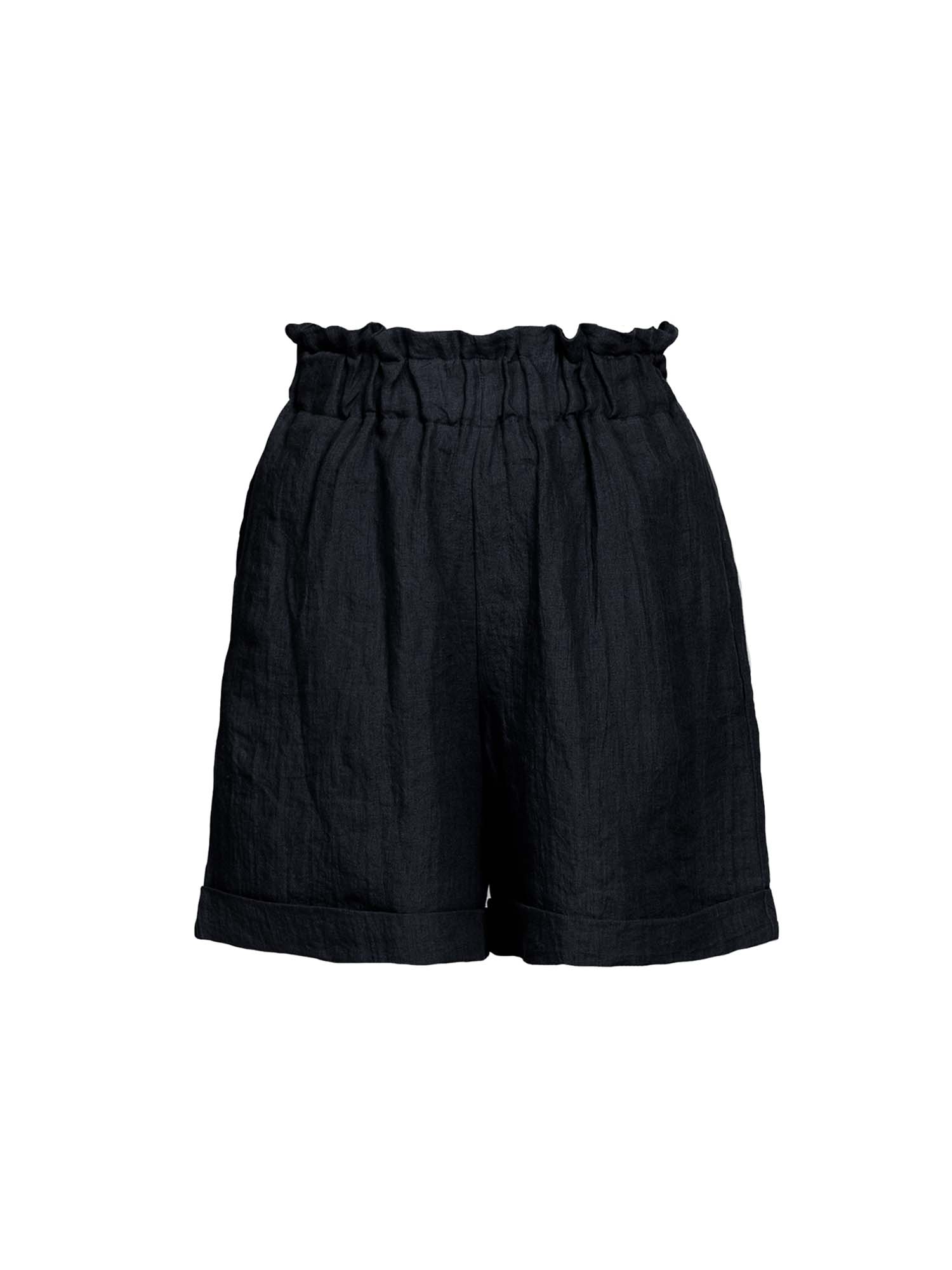 black_linen_shorts