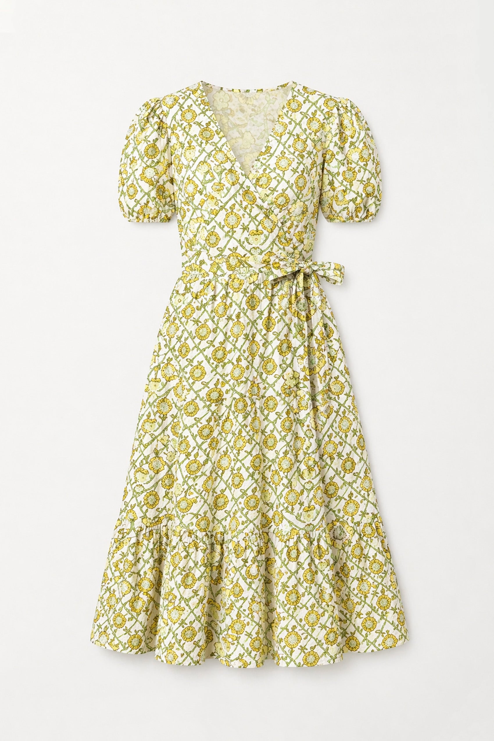 Žalsva Gėlėta Suknelė Cecile atellalt