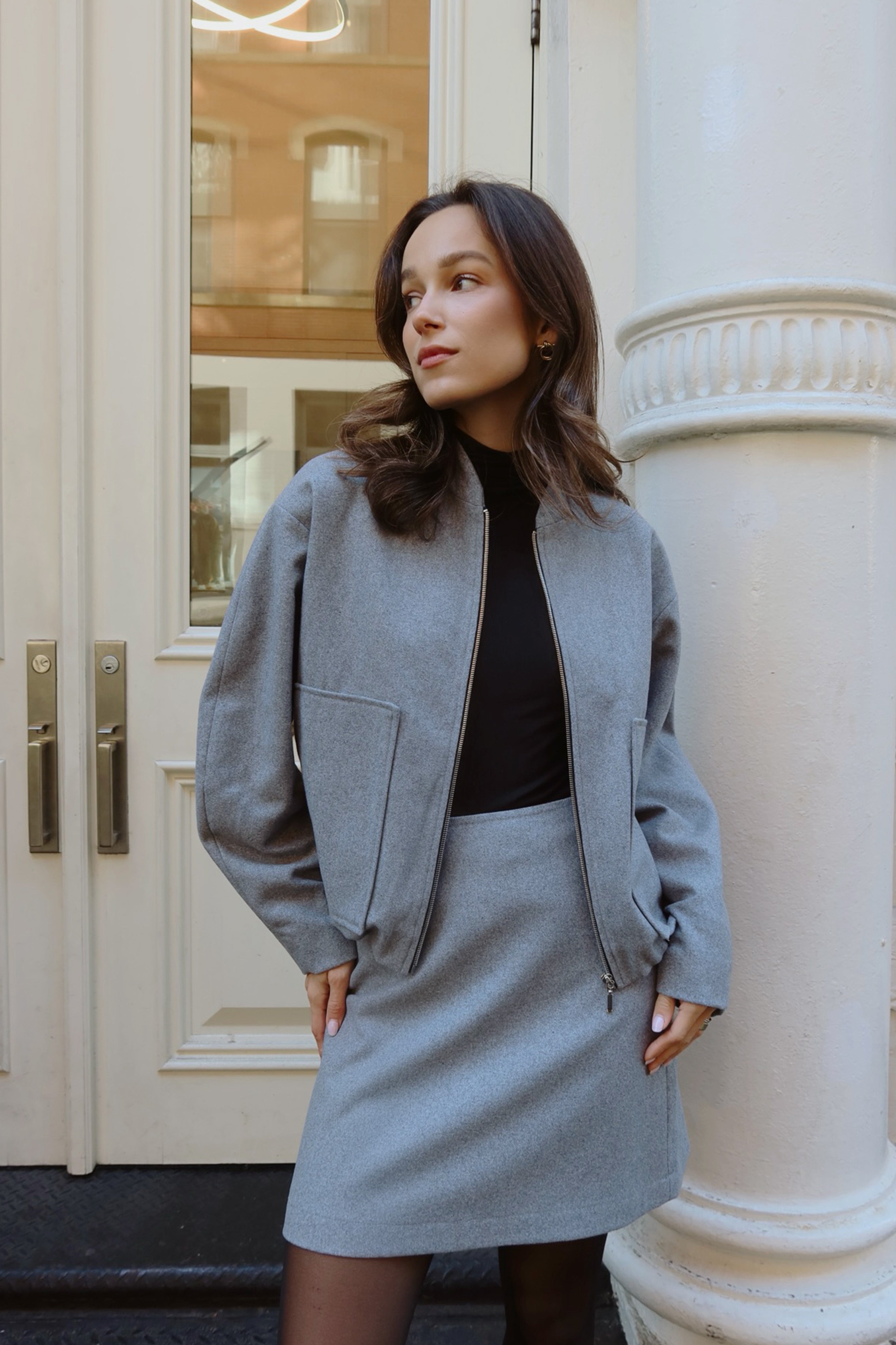 Pilkas Sijonas Alba Atella.lt