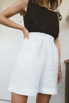 White Linen Shorts Ami